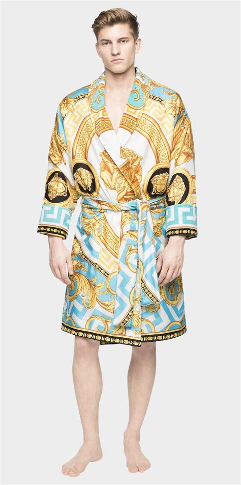 gianni versace silk robe|Versace silk robe men's.